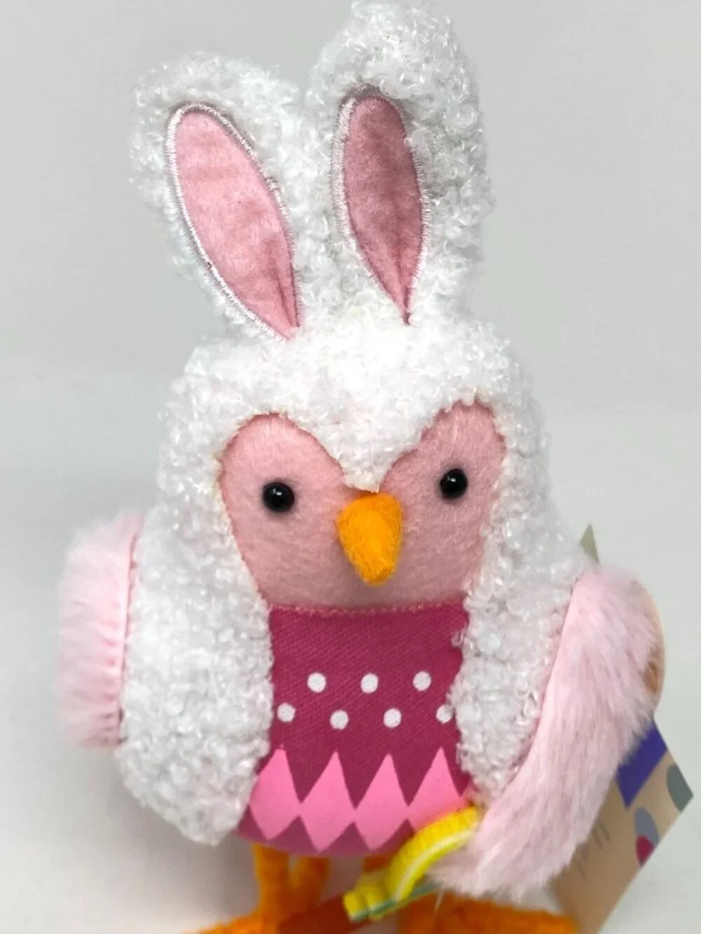 Featherly Friends™ 'Skipster' Easter Bunny Bird With Basket Spritz™ 2026 Decor